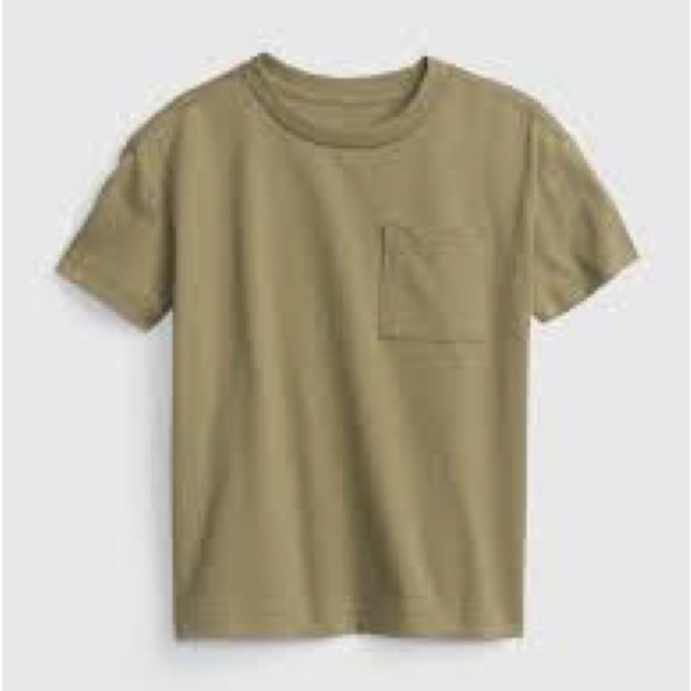 Baby Gap Boys Toddler Light Avocado Green Short Sleeve Pocket T-Shirt